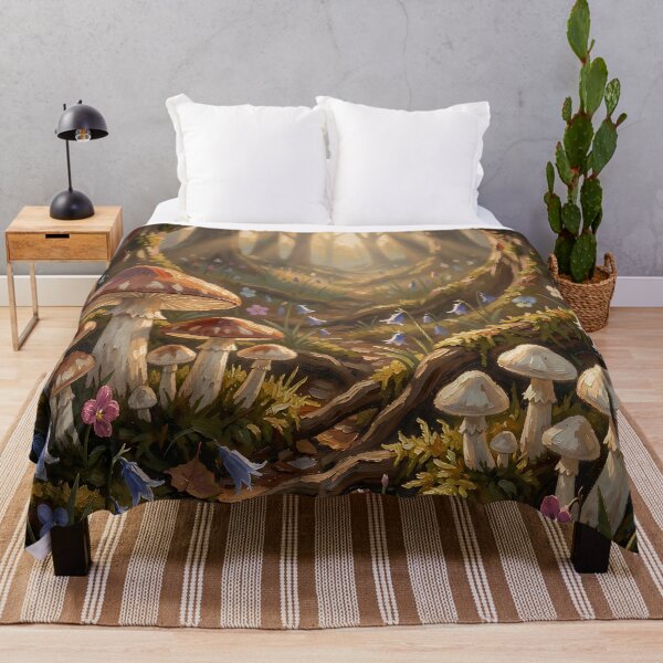 Item preview, Enchanted Mushroom Forest Fairycore Fantasy Nature Art designed and sold by cr6zym1nd.