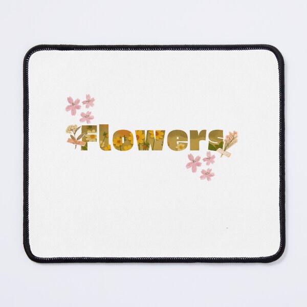 Item preview, Aesthetic Pressed Yellow & Pink Flowers Typography designed and sold by RAJASWARSTORE.