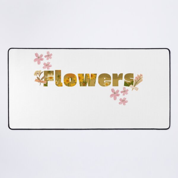 Item preview, Aesthetic Pressed Yellow & Pink Flowers Typography designed and sold by RAJASWARSTORE.