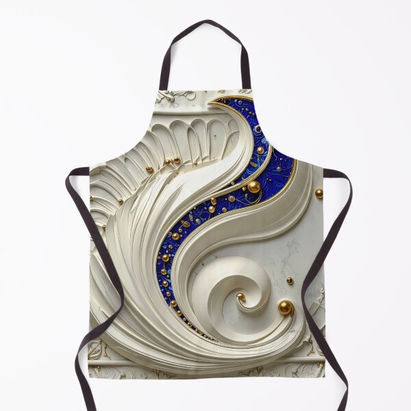Item preview, Ornate White Porcelain and Royal Blue Spiral designed and sold by Vicky Brago-Mitchell®.
