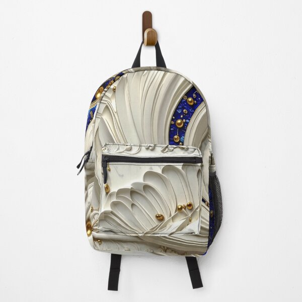 Item preview, Ornate White Porcelain and Royal Blue Spiral designed and sold by Vicky Brago-Mitchell®.