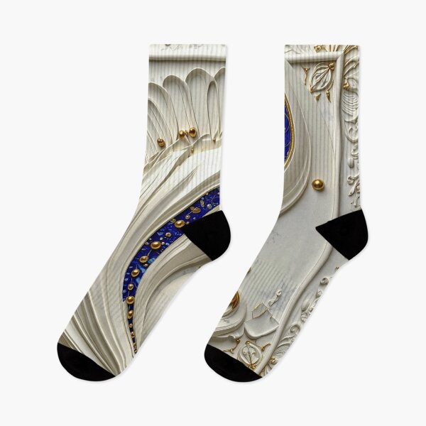 Item preview, Ornate White Porcelain and Royal Blue Spiral designed and sold by Vicky Brago-Mitchell®.