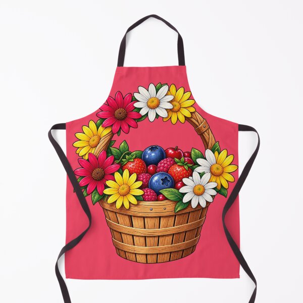 Item preview, Rustic Berry Basket with Colorful Flowers designed and sold by Hari Arts.