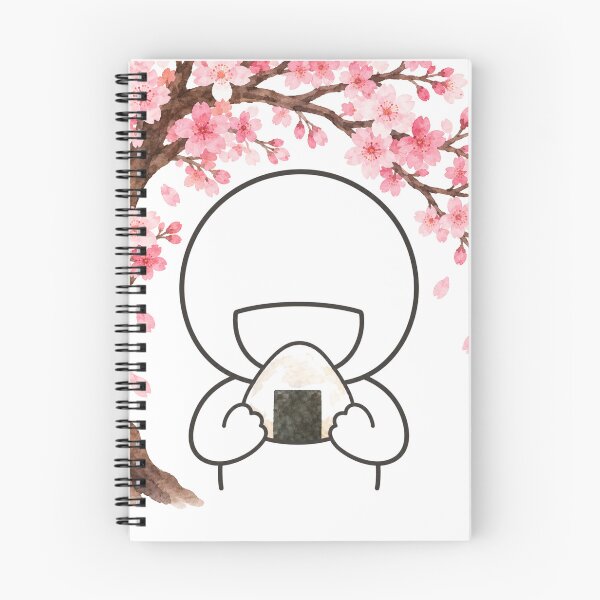 Item preview, Onigiri Rice Ball under Sakura Cherry Blossom - Hanami Picnic Pictogram designed and sold by japan-picto.