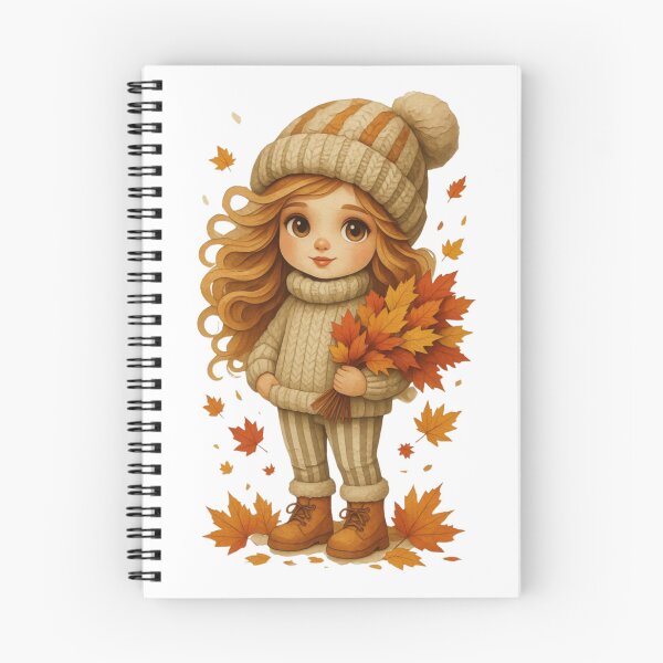 Item preview, Autumn Fall Leaves Kawaii Chibi Art designed and sold by Palette & Hue.