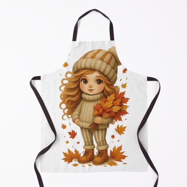 Item preview, Autumn Fall Leaves Kawaii Chibi Art designed and sold by Palette & Hue.