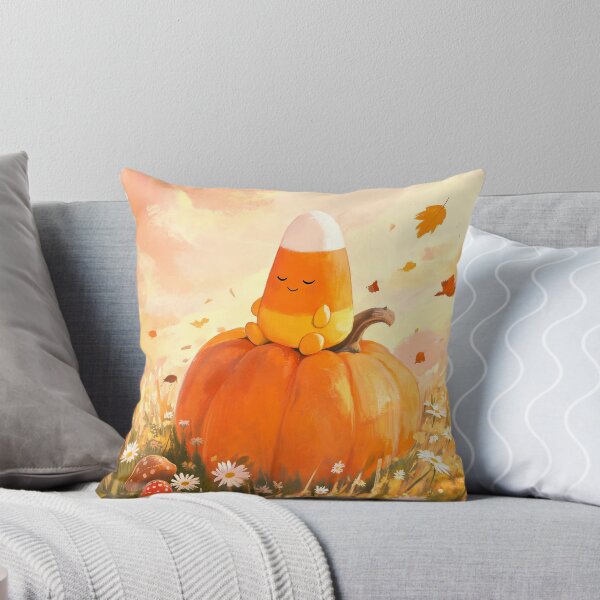 Item preview, Cozy Kawaii Candy Corn Pumpkin Autumn Character designed and sold by cr6zym1nd.