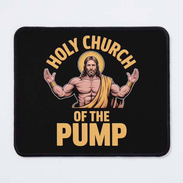 Item preview, Holy Church Of The Pump – Funny Christian Gym Bodybuilding designed and sold by LoFizzy.
