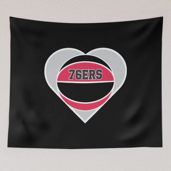 Aperçu de l'œuvre 76ERS Heart, fan de basket-ball créée et vendue par DeborahDonal.