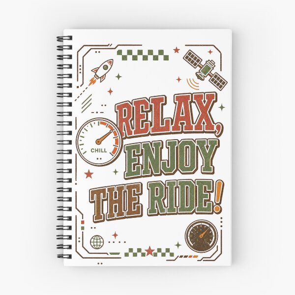 Item preview, Relax, Enjoy the Ride! — Retro Futurism Dashboard Print designed and sold by VibeTherapyArt.