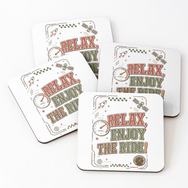 Item preview, Relax, Enjoy the Ride! — Retro Futurism Dashboard Print designed and sold by VibeTherapyArt.