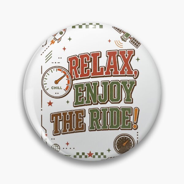 Item preview, Relax, Enjoy the Ride! — Retro Futurism Dashboard Print designed and sold by VibeTherapyArt.