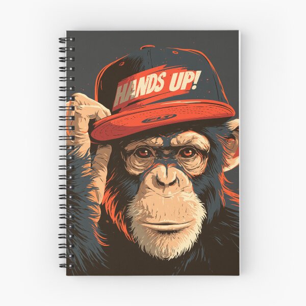 Item preview, Dj Monkey Streetwear Chimp Hands Up Cap Graphic Street Art designed and sold by GrinGalore.