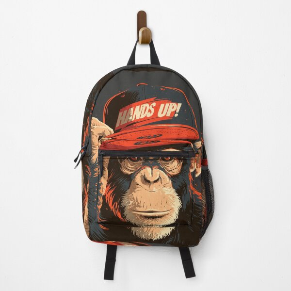 Item preview, Dj Monkey Streetwear Chimp Hands Up Cap Graphic Street Art designed and sold by GrinGalore.