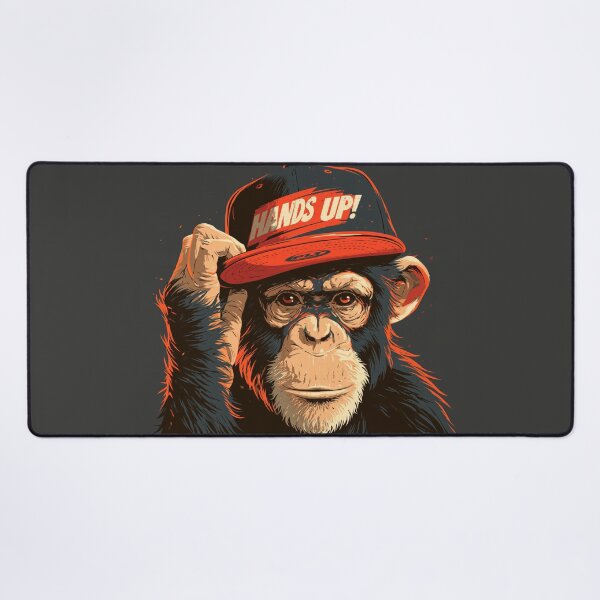 Item preview, Dj Monkey Streetwear Chimp Hands Up Cap Graphic Street Art designed and sold by GrinGalore.
