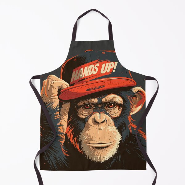 Item preview, Dj Monkey Streetwear Chimp Hands Up Cap Graphic Street Art designed and sold by GrinGalore.