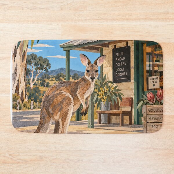 Item preview, Kangaroo at the Corner Store designed and sold by LittleDreamsCo.