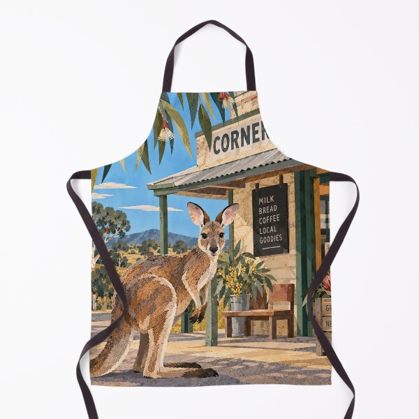 Item preview, Kangaroo at the Corner Store designed and sold by LittleDreamsCo.