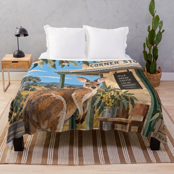 Item preview, Kangaroo at the Corner Store designed and sold by LittleDreamsCo.
