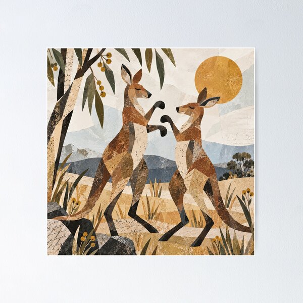 Item preview, Boxing Kangaroos designed and sold by LittleDreamsCo.