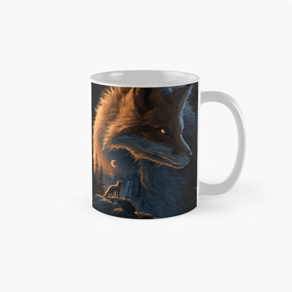 Item preview, Mystical Fox Forest Moon Night Wildlife Art designed and sold by NicolasGlowArt.