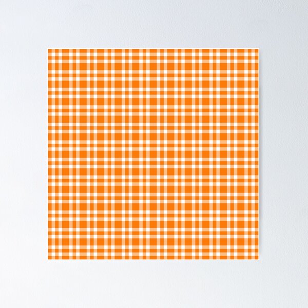 Item preview, Plaid Pattern Orange White designed and sold by ArtbyDebbieC.