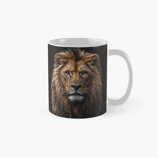 Item preview, Majestic Lion Portrait on Black Background – Wild Predator Art designed and sold by PicturePic.