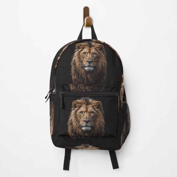 Item preview, Majestic Lion Portrait on Black Background – Wild Predator Art designed and sold by PicturePic.