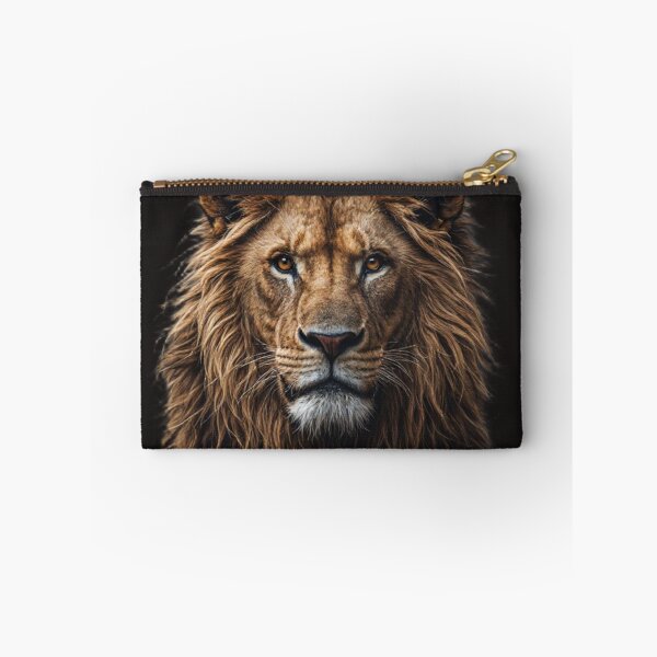 Item preview, Majestic Lion Portrait on Black Background – Wild Predator Art designed and sold by PicturePic.