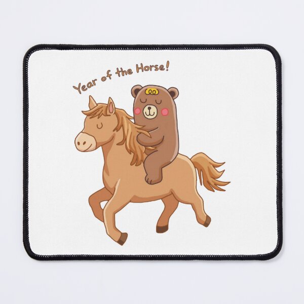 Item preview, Bear Riding Horse Cute Whimsical Best Friends Art designed and sold by rhysanadraws.