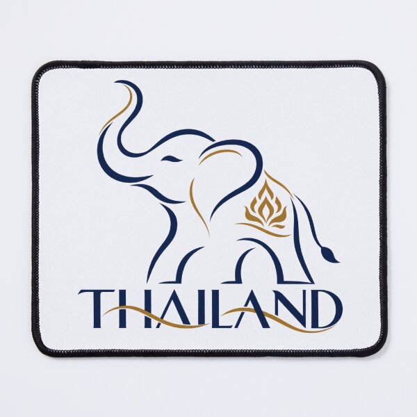 Item preview, Minimalist Thai Elephant Gold Line Art Emblem designed and sold by Nicha Studio.