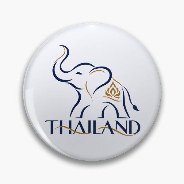 Item preview, Minimalist Thai Elephant Gold Line Art Emblem designed and sold by Nicha Studio.