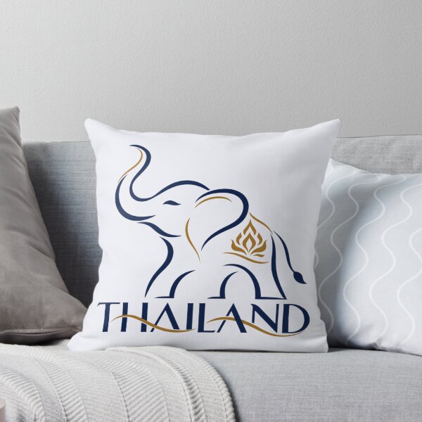 Item preview, Minimalist Thai Elephant Gold Line Art Emblem designed and sold by Nicha Studio.