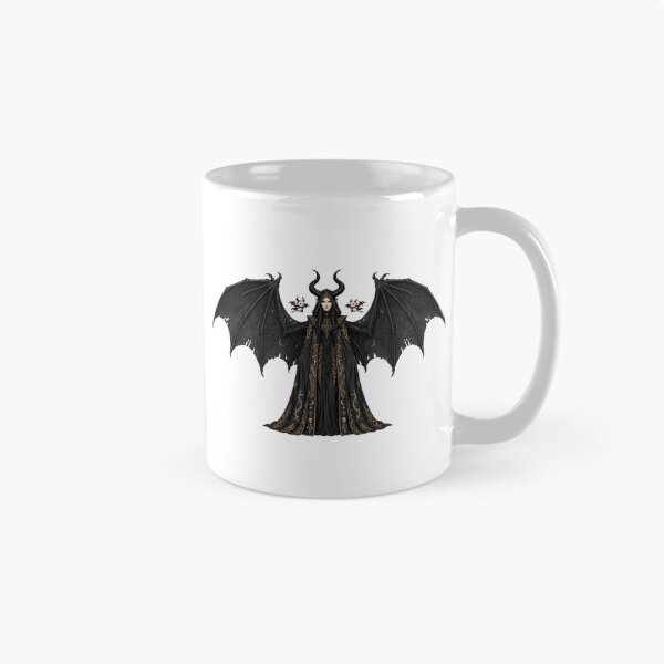 Item preview, LILITH Full Body Gothic Queen with Huge Black Bat Wings and Two Tiny Succubus Familiars - Dark Fantasy Cloak Art designed and sold by Csaba1983.