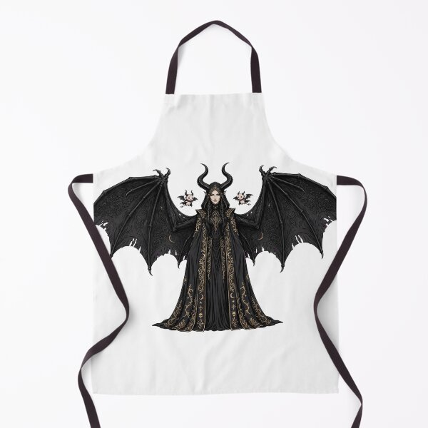 Item preview, LILITH Full Body Gothic Queen with Huge Black Bat Wings and Two Tiny Succubus Familiars - Dark Fantasy Cloak Art designed and sold by Csaba1983.
