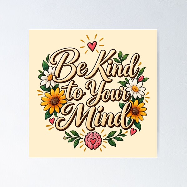 Item preview, Be Kind to Your Mind Floral  designed and sold by Hari Arts.