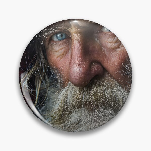 Item preview, Elderly Man in Red Hood Staring at Stormy Ocean designed and sold by Artessie.