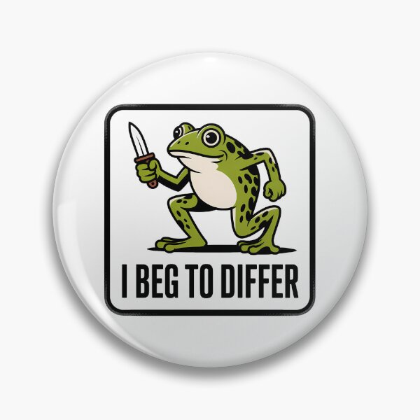 Item preview, I Beg To Differ – Funny Frog Meme Sticker Design designed and sold by LoFizzy.