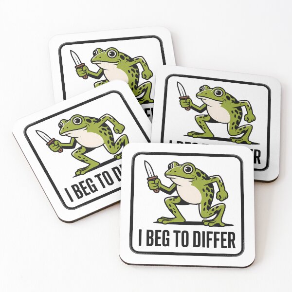 Item preview, I Beg To Differ – Funny Frog Meme Sticker Design designed and sold by LoFizzy.