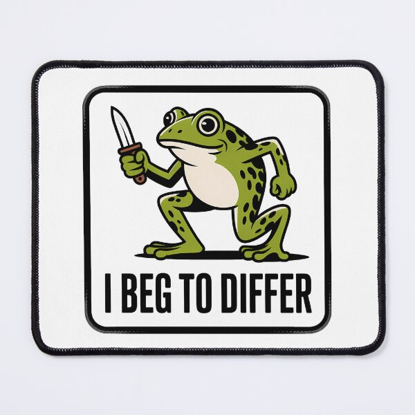 Item preview, I Beg To Differ – Funny Frog Meme Sticker Design designed and sold by LoFizzy.