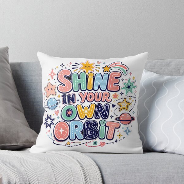 Item preview, Shine in Your Own Orbit Cute Cosmic Space Positive Quote Art Design designed and sold by inkoutninja.