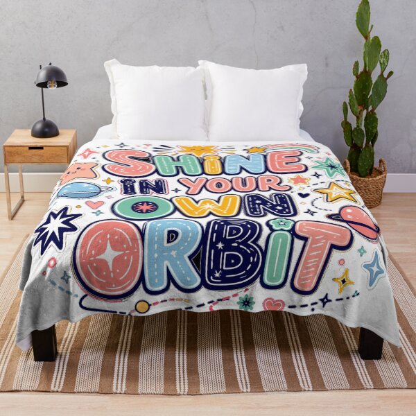 Item preview, Shine in Your Own Orbit Cute Cosmic Space Positive Quote Art Design designed and sold by inkoutninja.