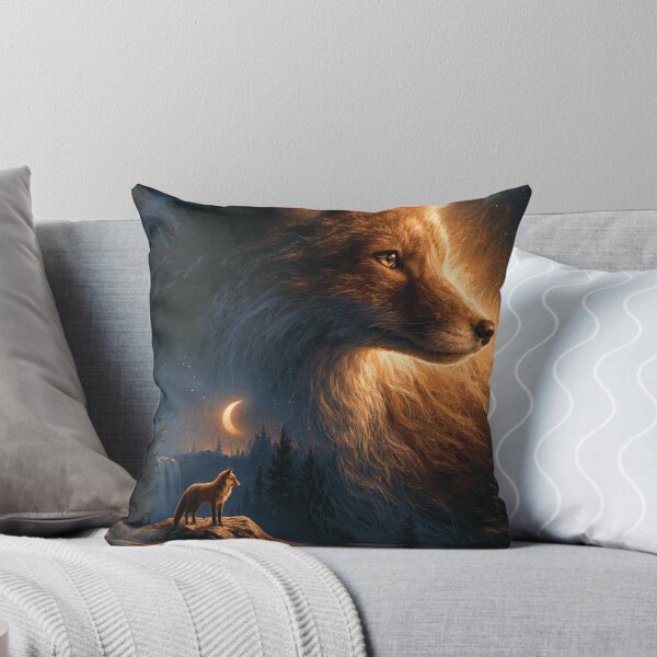 Item preview, Majestic Fox Spirit Moonlit Forest Night Wildlife designed and sold by NicolasGlowArt.
