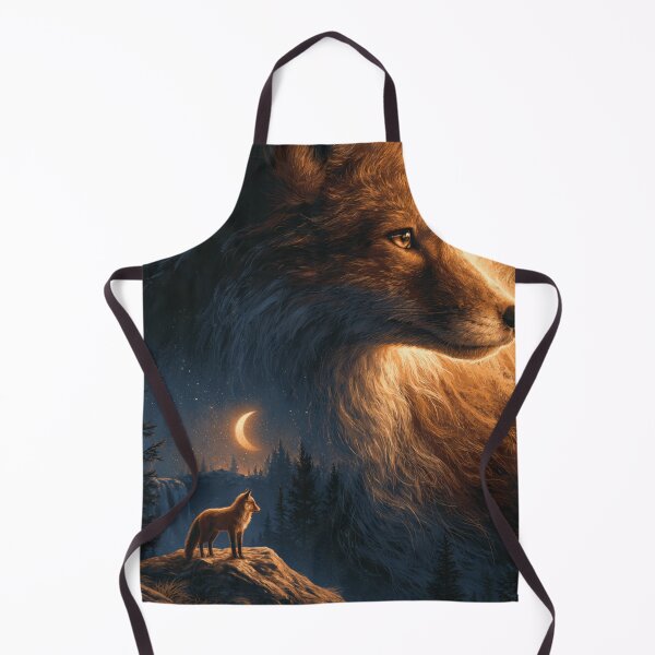 Item preview, Majestic Fox Spirit Moonlit Forest Night Wildlife designed and sold by NicolasGlowArt.