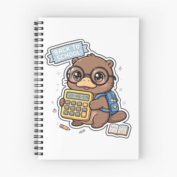 Item preview, Kawaii Back To School Platypus Math designed and sold by Wildlife-Walk.