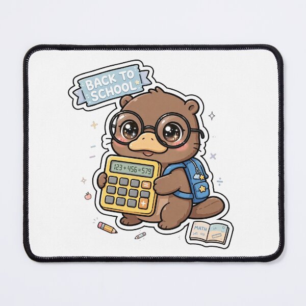 Item preview, Kawaii Back To School Platypus Math designed and sold by Wildlife-Walk.
