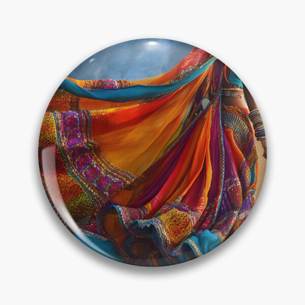 Item preview, Vibrant Dancer in Colorful Traditional Attire designed and sold by Artessie.