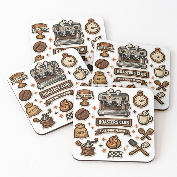 Item preview, Coffee Roasters Club – Vintage Embroidered Patch designed and sold by Mindful56.