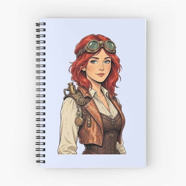 Item preview, Steampunk Girl – Redhead Inventor with Goggles designed and sold by SweetLilith.