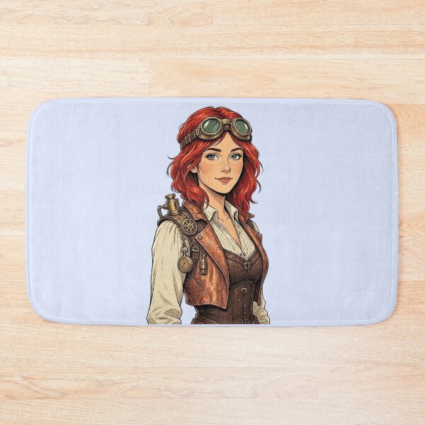 Item preview, Steampunk Girl – Redhead Inventor with Goggles designed and sold by SweetLilith.